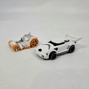 Hotwheels Star Wars Diecast Character Cars Lot of 2 Storm Trooper BB-8 Mattel